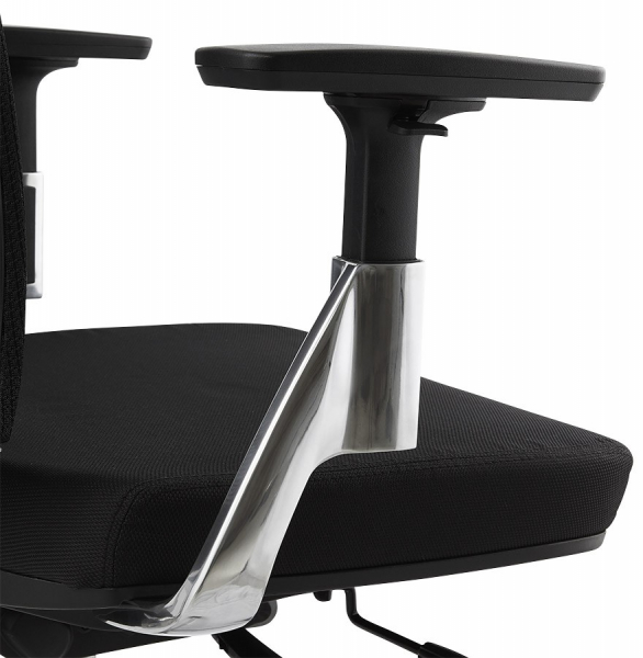 Scaun birou ergonomic negru Tepper premium, spatar mesh, baza rotativa aluminiu, OC00410BL - Kokoon [9]