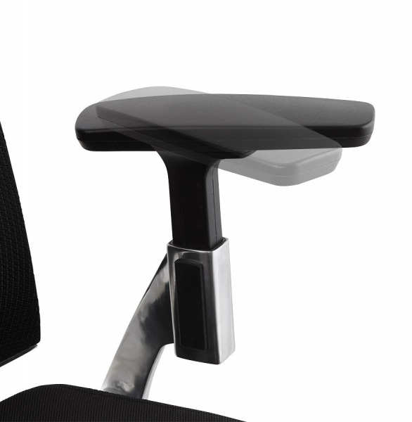 Scaun birou ergonomic negru Tepper premium, spatar mesh, baza rotativa aluminiu, OC00410BL - Kokoon [11]