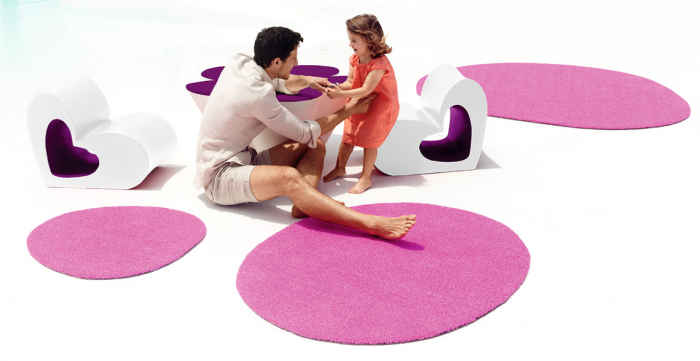 Scaun exterior copii Agatha 39x66x52 cm, aspect inima, rasina de polietilena, diverse finisaje, 52001 - Vondom [7]