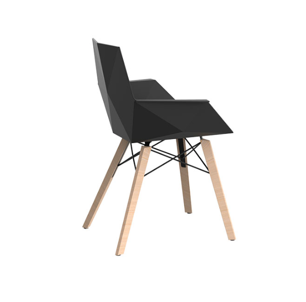 Scaun exterior Faz cu brate, model modern geometric, picioare lemn, 54294 - Vondom [6]