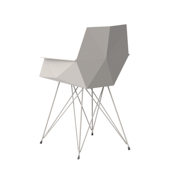 Scaun exterior Faz cu brate, polipropilena, picioare metal, design modern geometric, 54045F - Vondom [4]