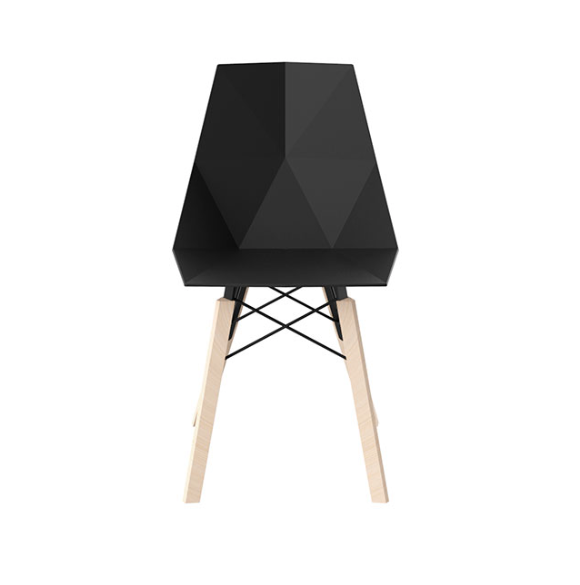 Scaun exterior Faz fara brate, model modern geometric, picioare lemn, 54295F - Vondom [10]