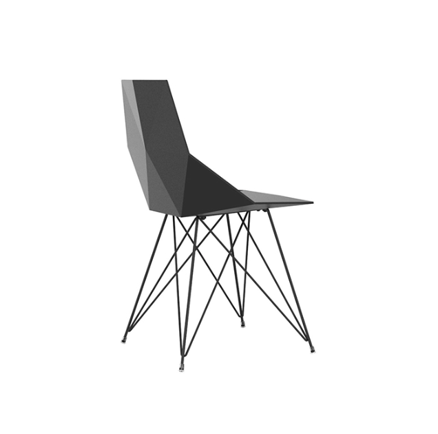 Scaun exterior Faz, polipropilena, picioare metal, design modern forme geometrice, 54044 - Vondom [3]
