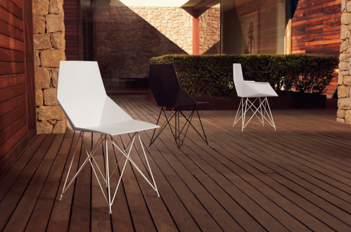 Scaun exterior Faz, polipropilena, picioare metal, design modern forme geometrice, 54044 - Vondom [7]