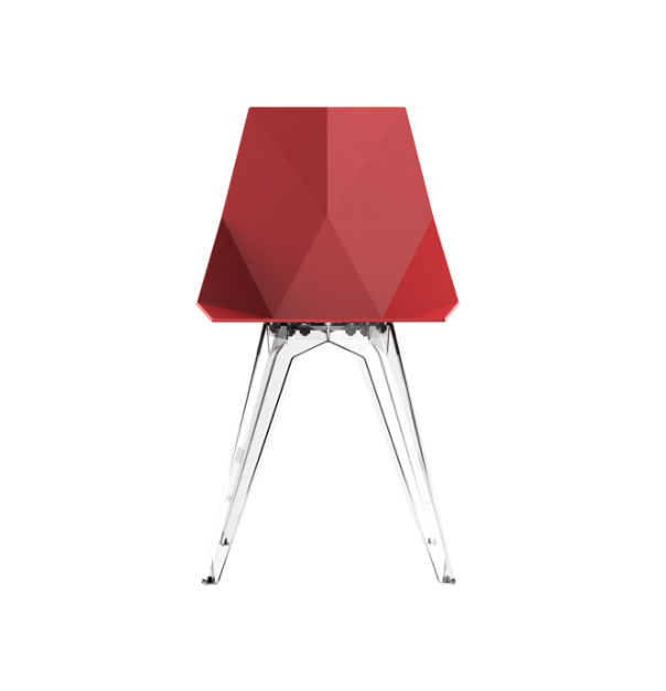 Scaun exterior Faz, polipropilena, picioare policarbonat transparent, design modern geometric, 54062 - Vondom [2]