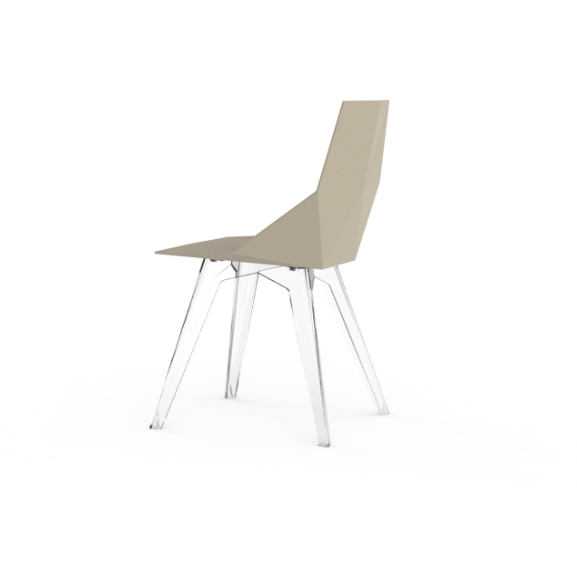 Scaun exterior Faz, polipropilena, picioare policarbonat transparent, design modern geometric, 54062 - Vondom [4]