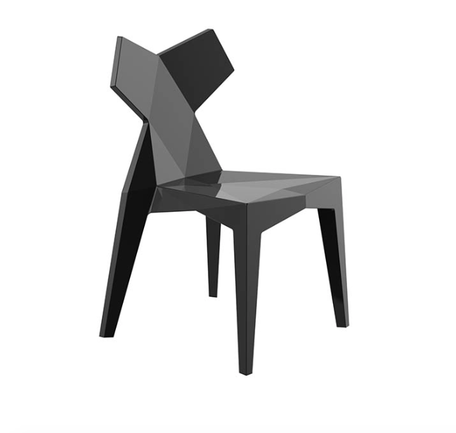 Scaun exterior Kimono fara brate, design geometric modern, din policarbonat, 54299 - Vondom [7]
