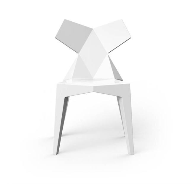 Scaun exterior Kimono fara brate, design geometric modern, din policarbonat, 54299 - Vondom [9]