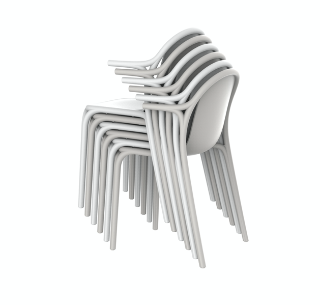 Scaun exterior premium Brooklyn cu brate, polipropilena injectata cu fibra de sticla, 65038 - Vondom [5]