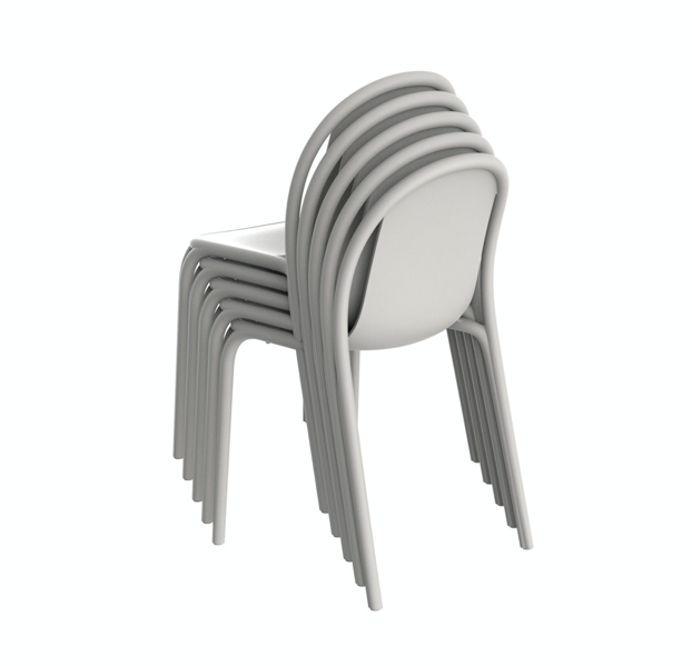 Scaun exterior premium Brooklyn fara brate, polipropilena injectata cu fibra de sticla, 65037 - Vondom [7]