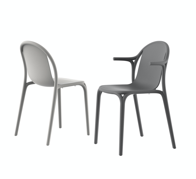 Scaun exterior premium Brooklyn fara brate, polipropilena injectata cu fibra de sticla, 65037 - Vondom [4]
