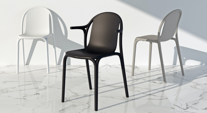 Scaun exterior premium Brooklyn fara brate, polipropilena injectata cu fibra de sticla, 65037 - Vondom [9]