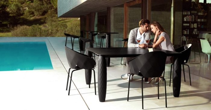 Scaun exterior premium Vases cu brate, polipropilena, picioare otel inoxidabil, 47070F - Vondom [5]