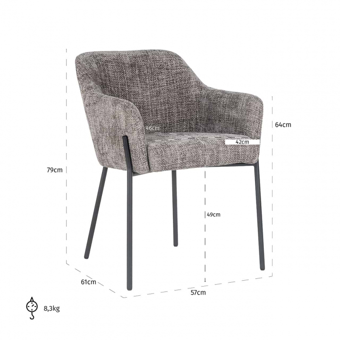 Scaun Fay din lemn renegade (Renegade wood 108), S4581 WOOD RENEGADE - Richmond Interiors [5]