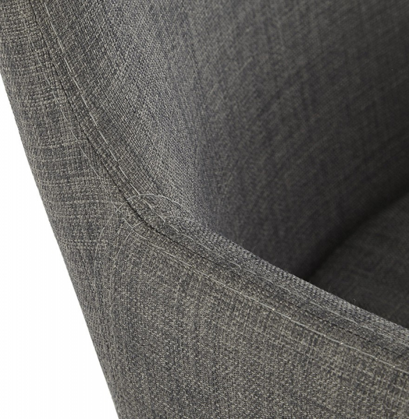 Scaun dining premium Gagu gri tapitat material textil, picioare lemn masiv, AC01240DG - Kokoon [9]