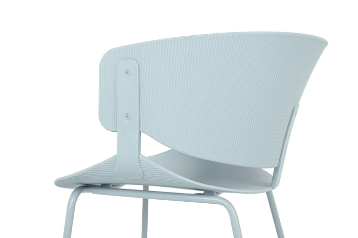 Scaun Garret 50,5x56x75 cm, Polipropilenă și Metal Gri Deschis - King Home [9]
