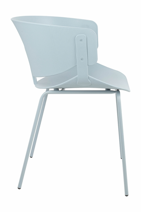 Scaun Garret 50,5x56x75 cm, Polipropilenă și Metal Gri Deschis - King Home [3]