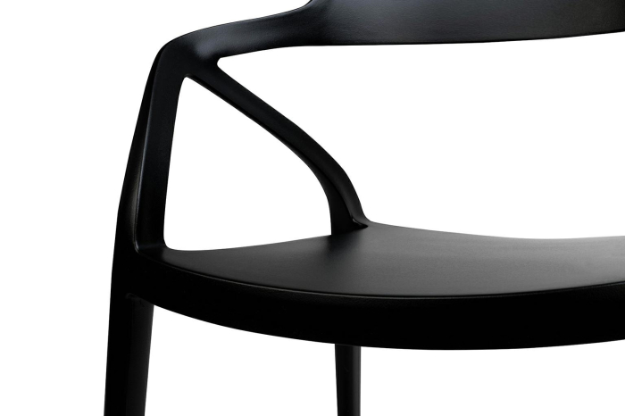Scaun Gloria 57x54x79 cm, Polipropilenă Negru - King Home [7]