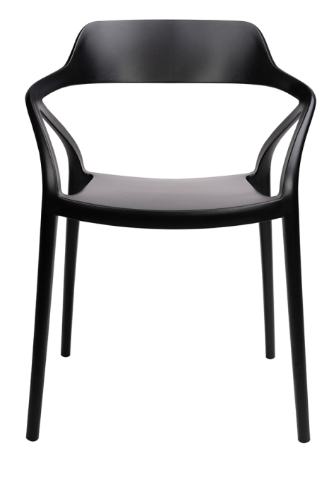 Scaun Gloria 57x54x79 cm, Polipropilenă Negru - King Home [4]