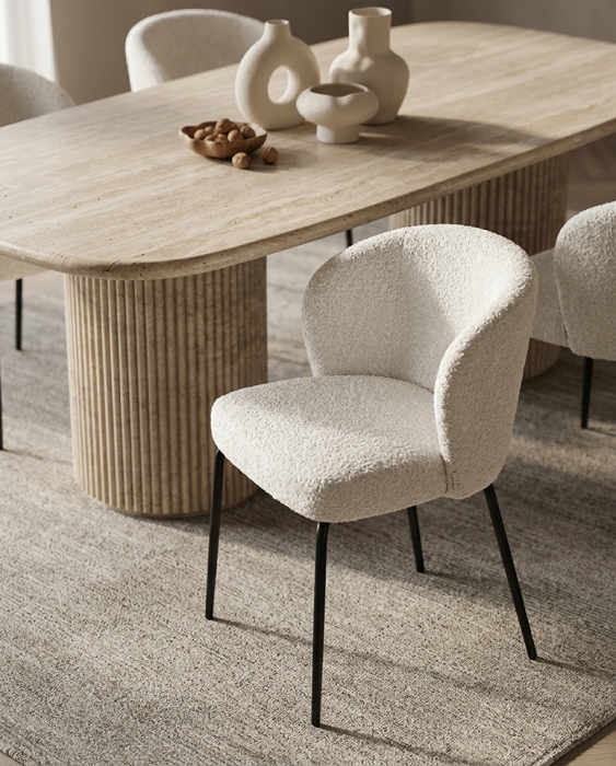 Scaun Greta 56x59x81 cm, Alb - King Home [11]