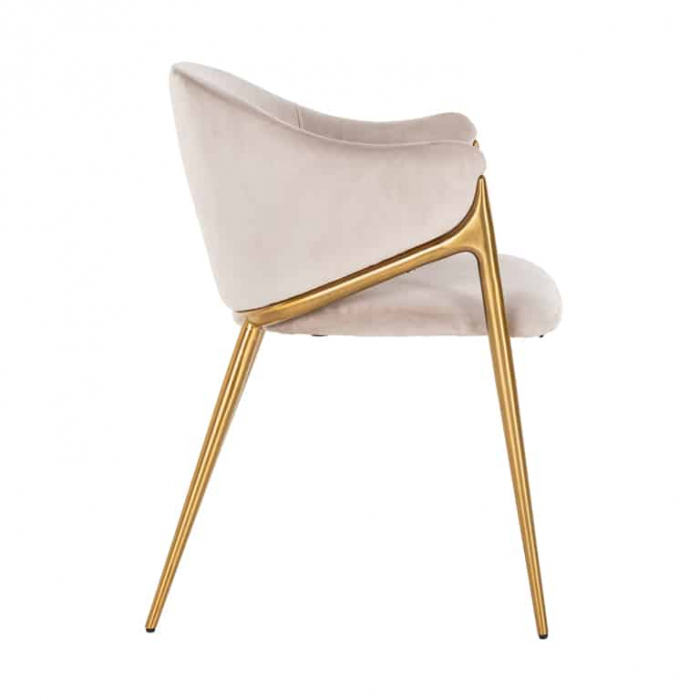 Scaun Gwen kaki catifea catifelată ignifugată (FR-Quartz 903 Khaki), S4544 FR KHAKI VELVET - Richmond Interiors [2]