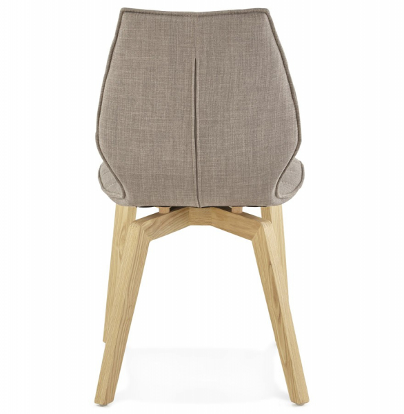 Scaun HARDY tapiterie textila gri, picioare lemn, stil scandinav, CH01370GR - Kokoon [5]