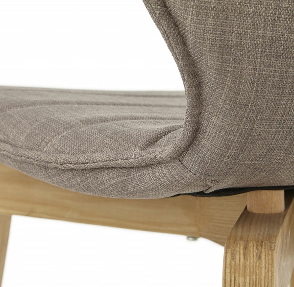 Scaun HARDY tapiterie textila gri, picioare lemn, stil scandinav, CH01370GR - Kokoon [10]