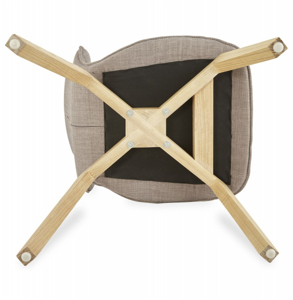 Scaun HARDY tapiterie textila gri, picioare lemn, stil scandinav, CH01370GR - Kokoon [15]