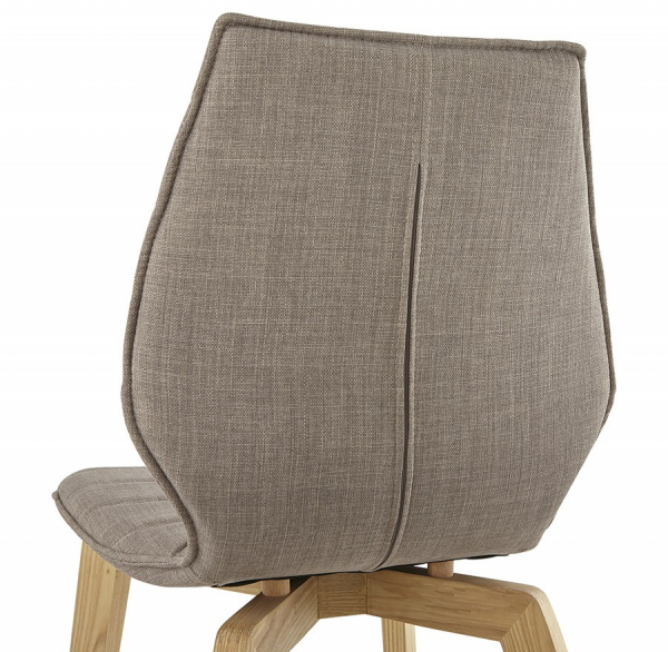 Scaun HARDY tapiterie textila gri, picioare lemn, stil scandinav, CH01370GR - Kokoon [6]