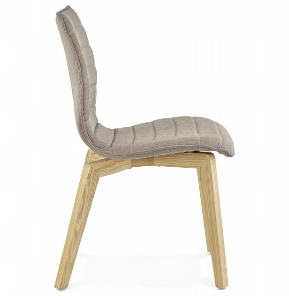 Scaun HARDY tapiterie textila gri, picioare lemn, stil scandinav, CH01370GR - Kokoon [3]