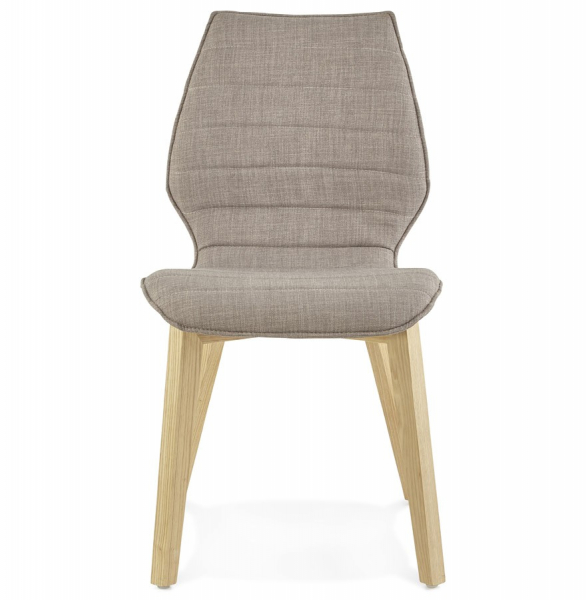 Scaun HARDY tapiterie textila gri, picioare lemn, stil scandinav, CH01370GR - Kokoon [2]
