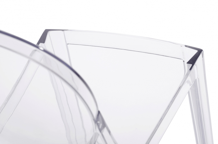 Scaun inalt bar-65 cm stil victorian Victoria II, policarbonat transparent/negru/gri, KH010100226 - King [5]