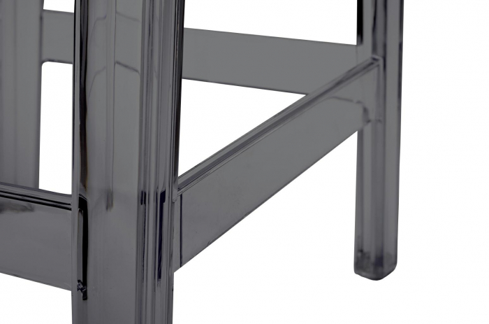 Scaun inalt bar-65 cm stil victorian Victoria II, policarbonat transparent/negru/gri, KH010100226 - King [4]