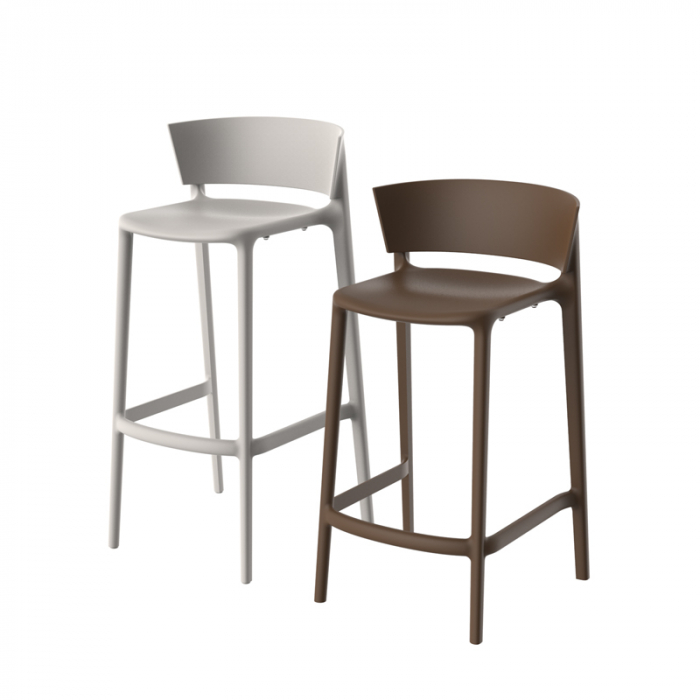 Scaun inalt bar Africa 48x45x94 cm din polipropilena, fara brate cu spatar, 65029 - Vondom [4]