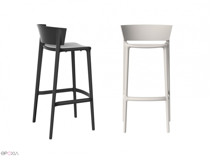 Scaun inalt bar Africa 48x45x94 cm din polipropilena, fara brate cu spatar, 65029 - Vondom [2]