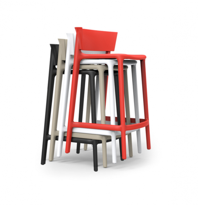 Scaun inalt bar Africa 48x47x85 cm din polipropilena, fara brate cu spatar, 65030 - Vondom [4]