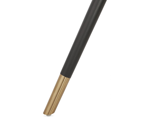 Scaun inalt bar caramiziu Tegan tapiterie microfibra, picioare negre din lemn cu auriu, BS03210BRBL - Kokoon [5]