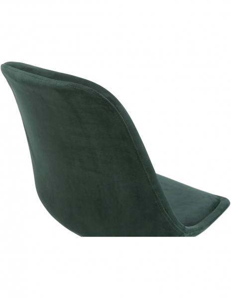 Scaun inalt bar catifea verde Cline picioare negre din lemn, BS03240GEBL - Kokoon [3]