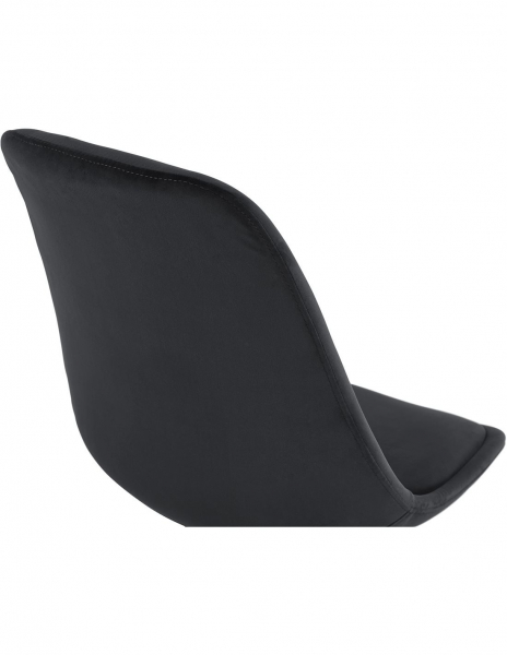 Scaun inalt bar Cline catifea neagra, design scandinav, picioare fag, BS03900BLNA - Kokoon [9]