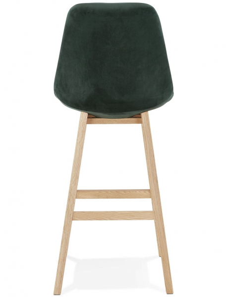 Scaun inalt bar Cline catifea verde, design scandinav, picioare fag, BS03860GENA - Kokoon [5]