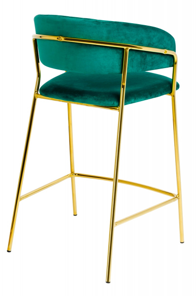Scaun inalt bar design lux Becci, diverse culori, velur/baza aurie metalica, KH1201100129.74 - King [21]