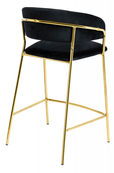 Scaun inalt bar design lux Becci, diverse culori, velur/baza aurie metalica, KH1201100129.74 - King [27]