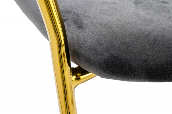 Scaun inalt bar design lux Becci, diverse culori, velur/baza aurie metalica, KH1201100129.74 - King [17]