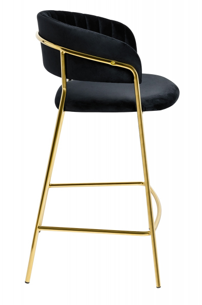 Scaun inalt bar design lux Becci, diverse culori, velur/baza aurie metalica, KH1201100129.74 - King [26]