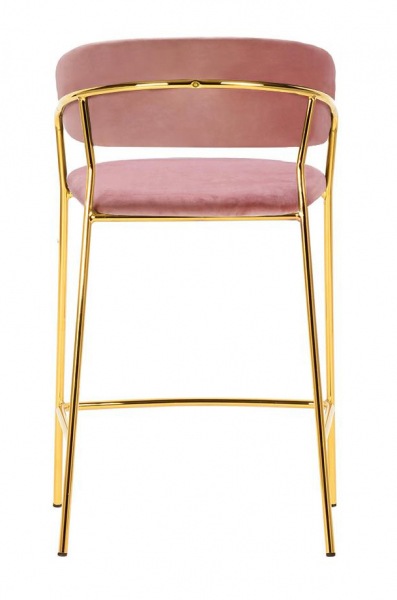 Scaun inalt bar design lux Becci, diverse culori, velur/baza aurie metalica, KH1201100129.74 - King [4]