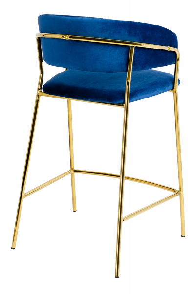 Scaun inalt bar design lux Becci, diverse culori, velur/baza aurie metalica, KH1201100129.74 - King [6]