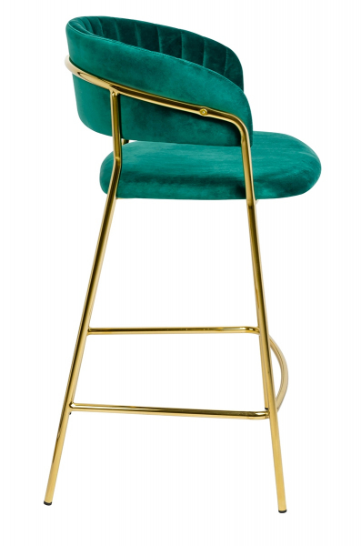 Scaun inalt bar design lux Becci, diverse culori, velur/baza aurie metalica, KH1201100129.74 - King [20]