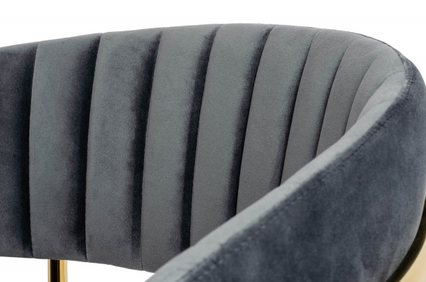 Scaun inalt bar design lux Becci, diverse culori, velur/baza aurie metalica, KH1201100129.74 - King [16]