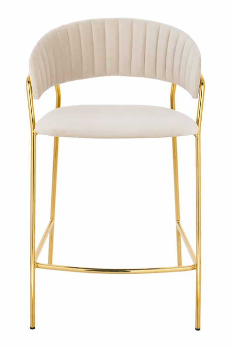 Scaun inalt bar design lux Becci, diverse culori, velur/baza aurie metalica, KH1201100129.74 - King [38]