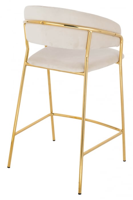 Scaun inalt bar design lux Becci, diverse culori, velur/baza aurie metalica, KH1201100129.74 - King [39]